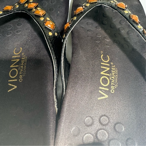 Vionic Rest Floriana Beaded Thong Arch Support  Flip Flops Lightweight EVA Flats - Picture 11 of 16